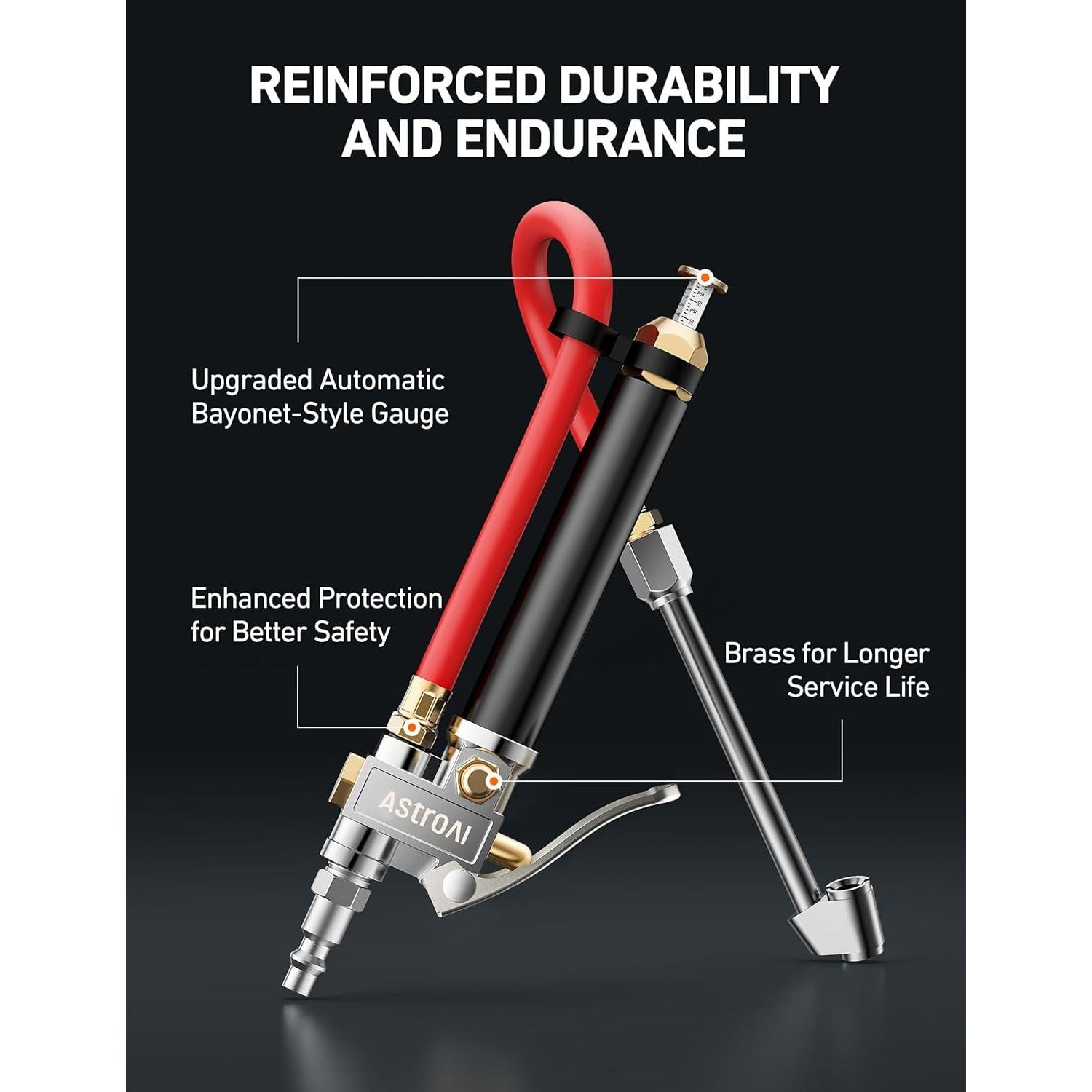 Medidor de Presión de Neumáticos AstroAI T3 con Inflador 10-120 PSI