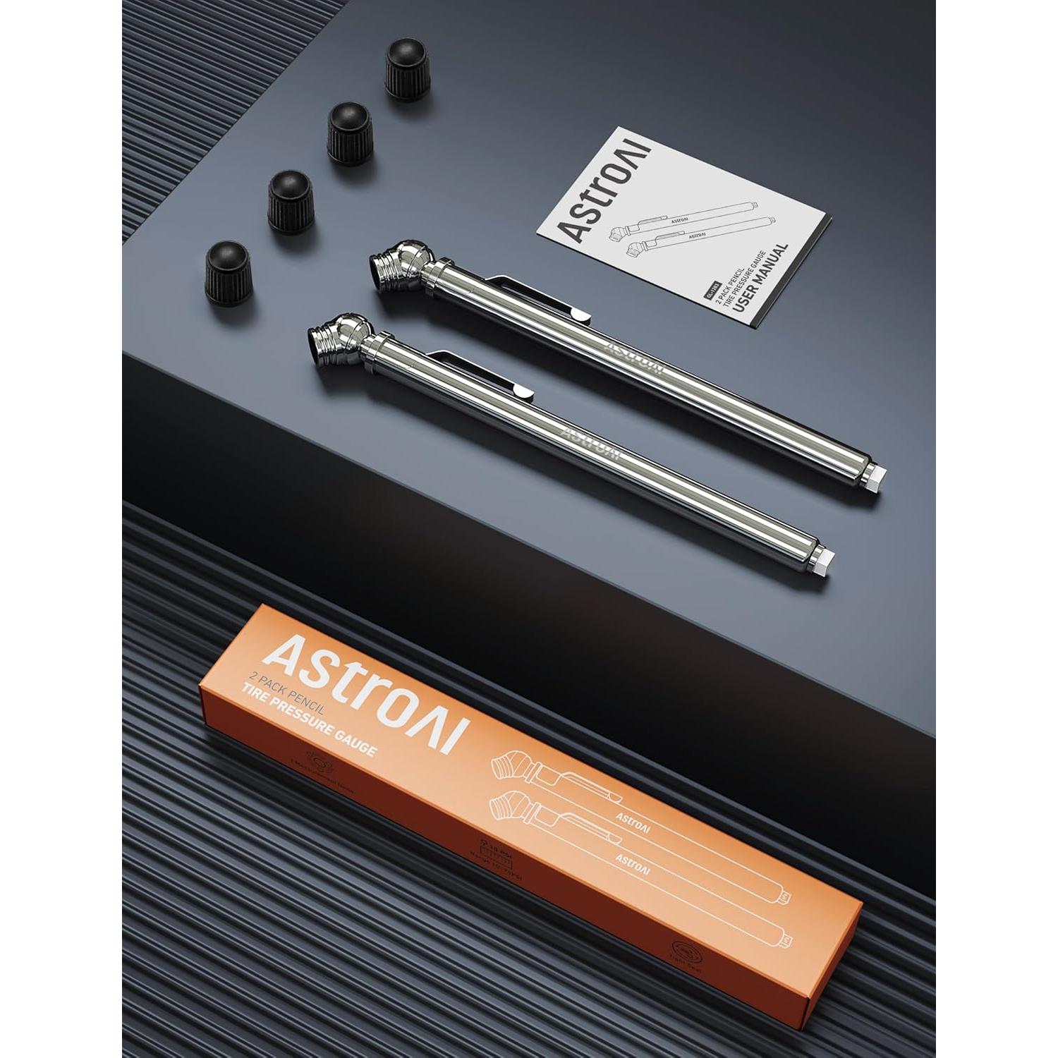 Medidor de Presión de Neumáticos AstroAI 2 Paquetes 10-75 PSI