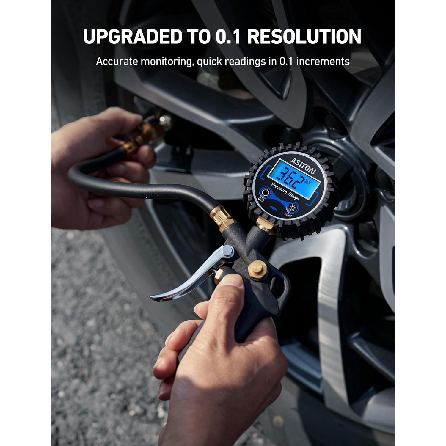 Medidor de Presión de Neumáticos Digital AstroAI 3-250 PSI