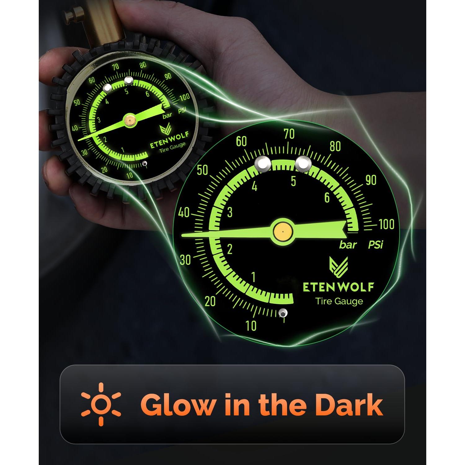 Medidor de Presión de Neumáticos ETENWOLF 0-100 PSI