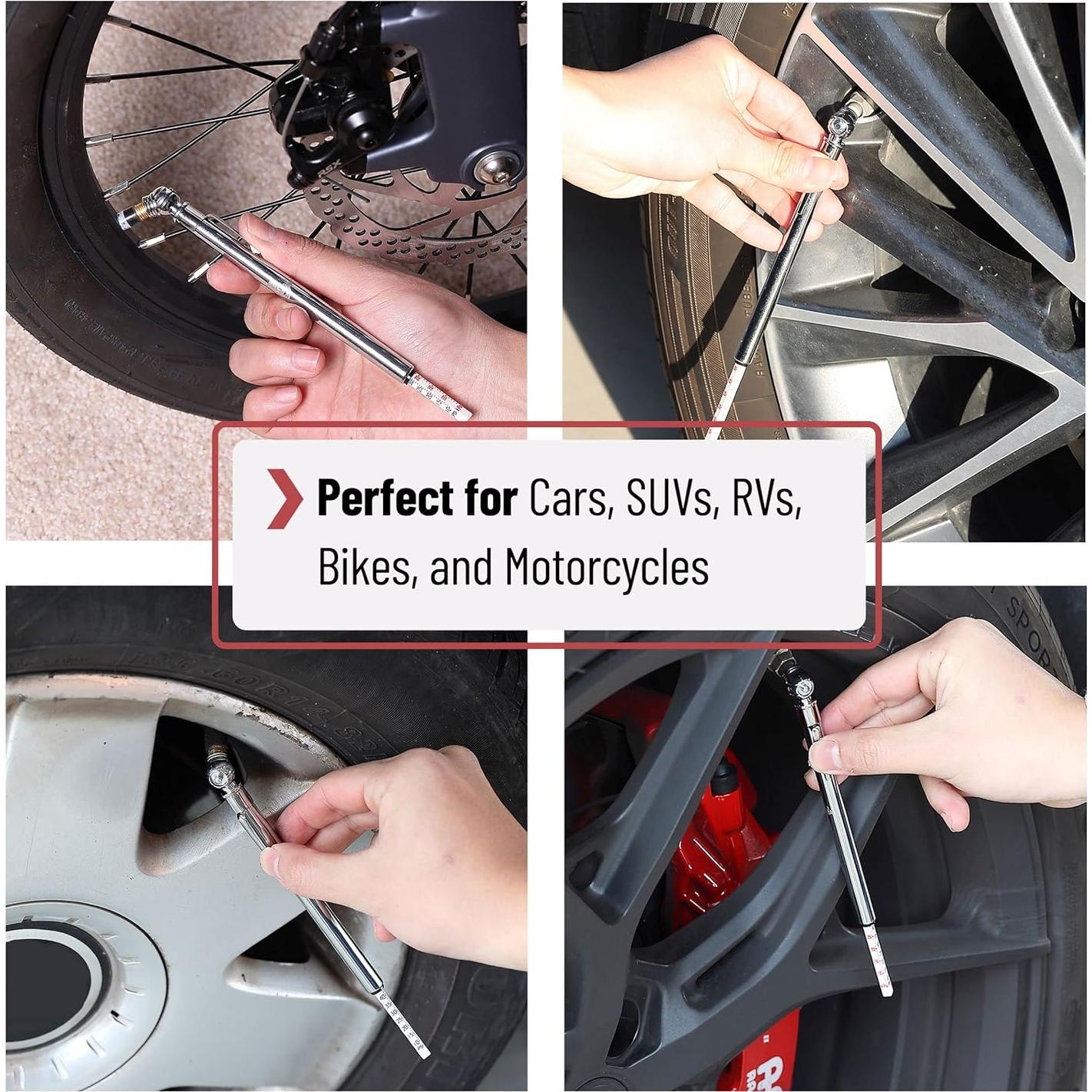 Medidor de Presión de Neumáticos UNCO - 2 Paquete, 10-75 PSI