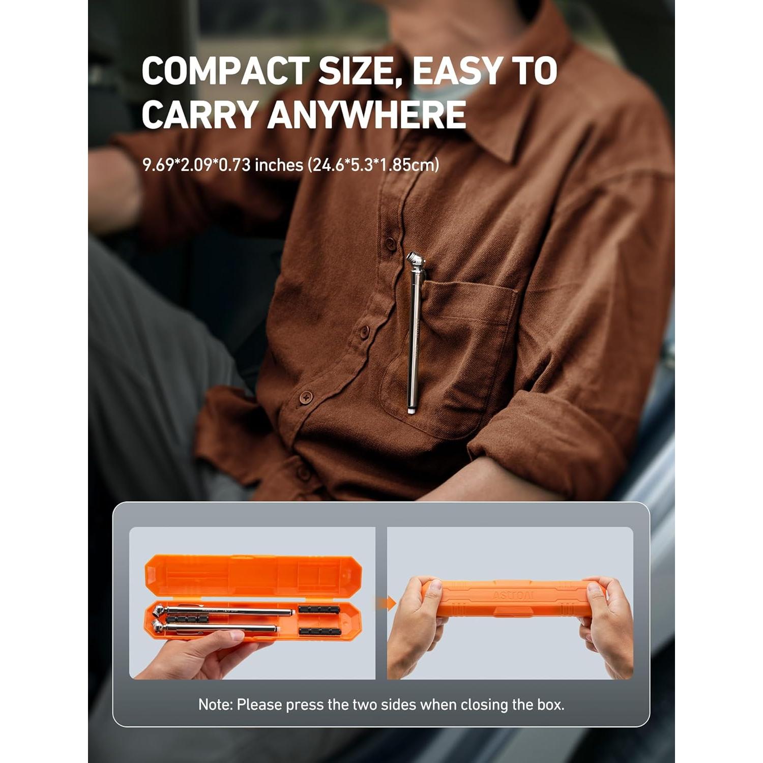 Medidor de Presión de Neumáticos AstroAI 2 Pack 0.69-8.27 bar