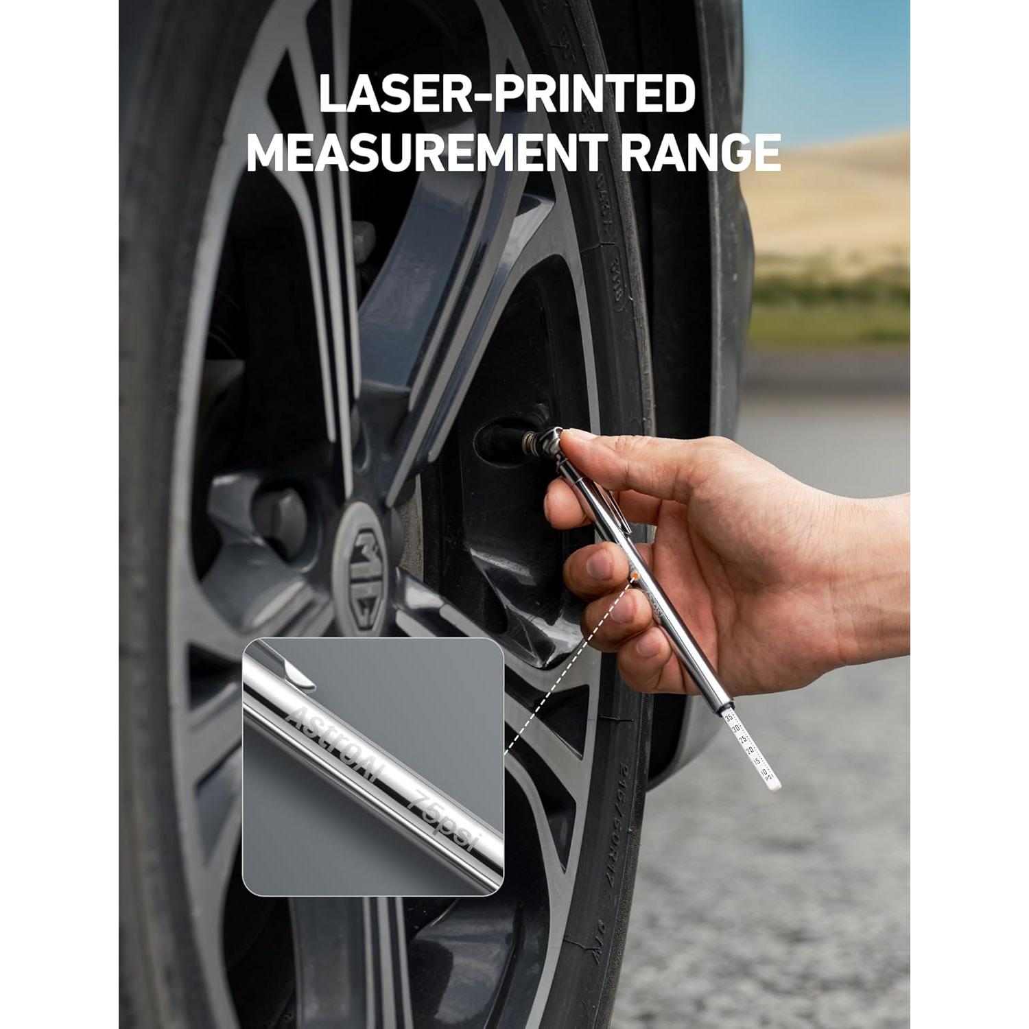 Medidor de Presión de Neumáticos AstroAI 2 Pack 0.69-8.27 bar