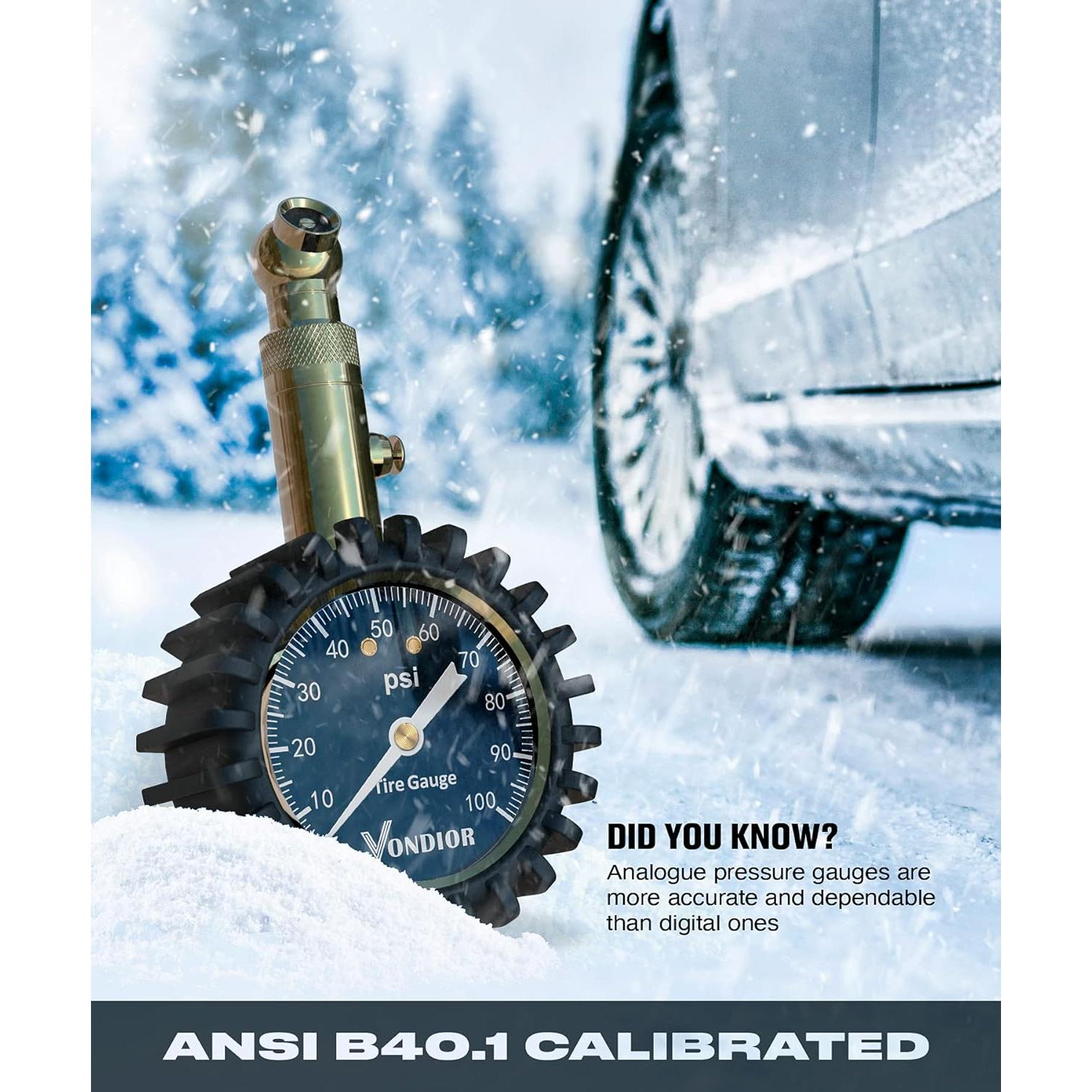 Medidor de Presión de Neumáticos Vondior 0-100 PSI Preciso