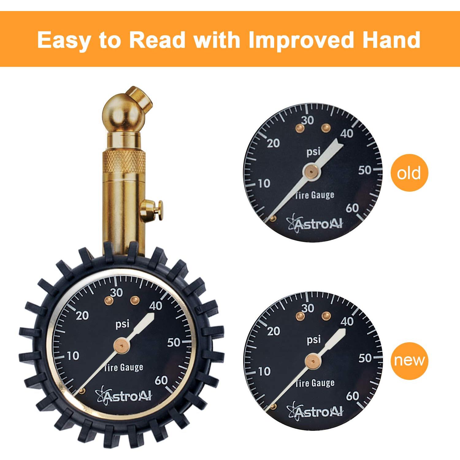 Medidor de Presión de Neumáticos AstroAI 0-4.14 Bar 2"