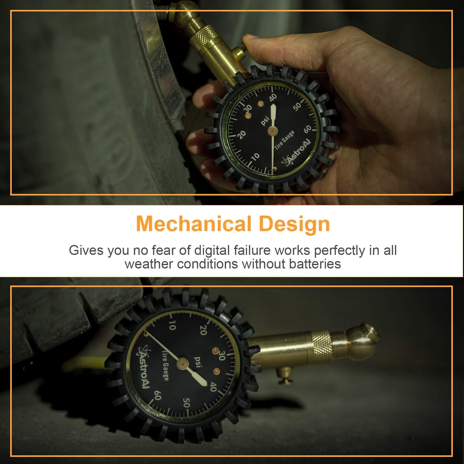 Medidor de Presión de Neumáticos AstroAI 0-4.14 Bar 2"