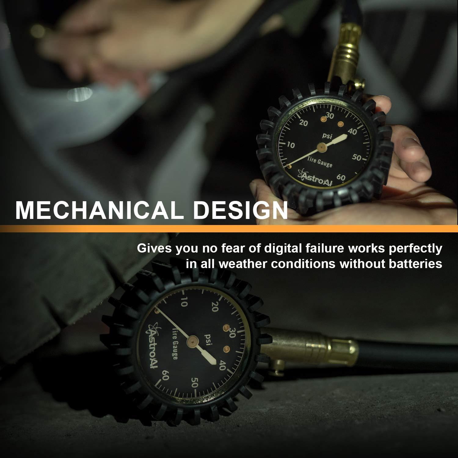 Medidor de Presión de Neumáticos AstroAI 0-4.14 Bar 2"