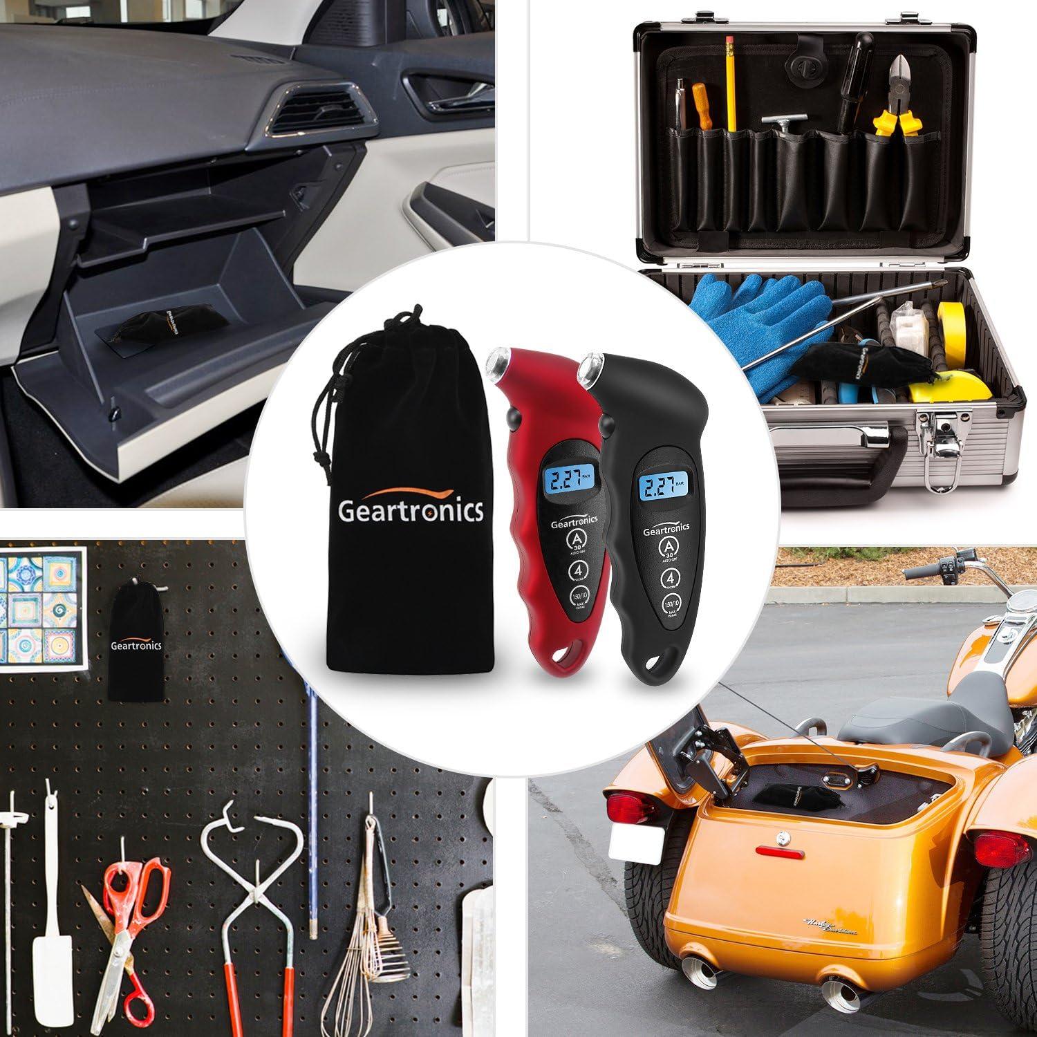 Medidor de Presión de Neumáticos Digital Geartronics 150 PSI