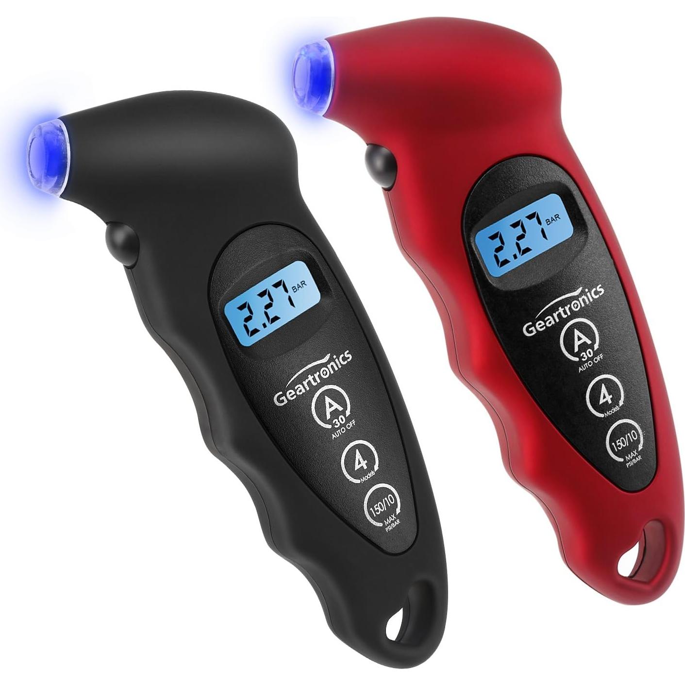 Medidor de Presión de Neumáticos Digital Geartronics 150 PSI