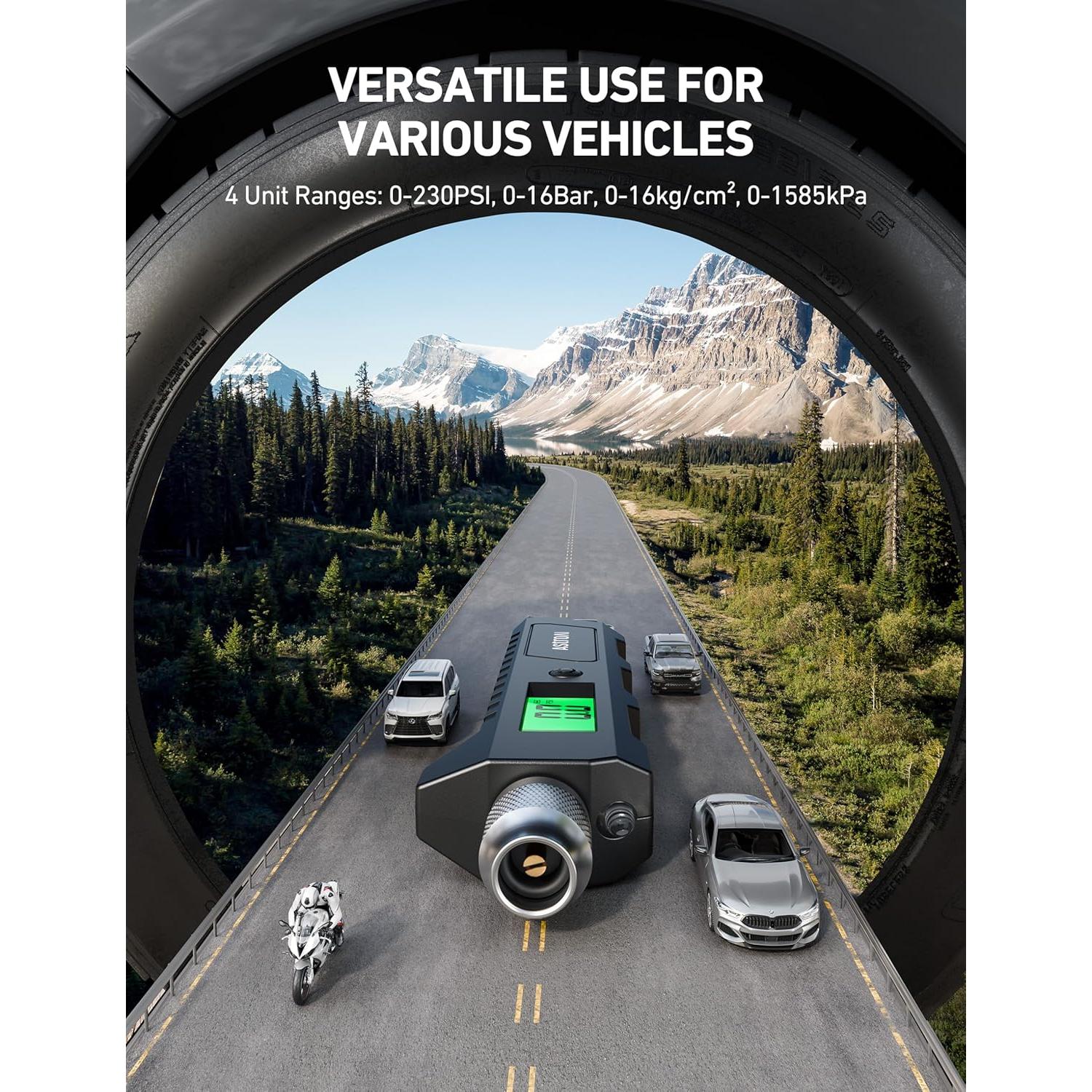 Medidor de Presión de Neumáticos Digital AstroAI 230 PSI