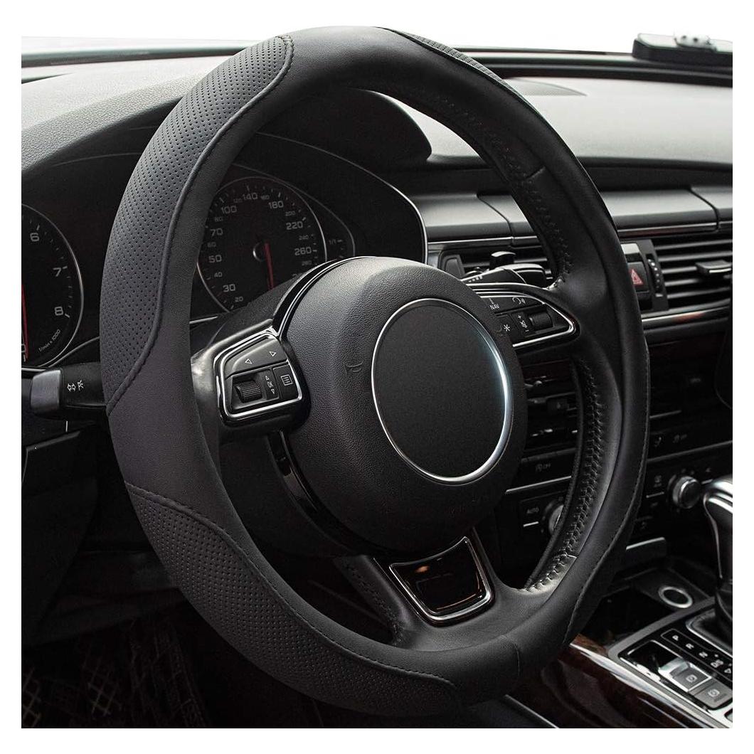 Cubierta de Volante Xizopucy 37-39 cm Negra Cuero Microfibra