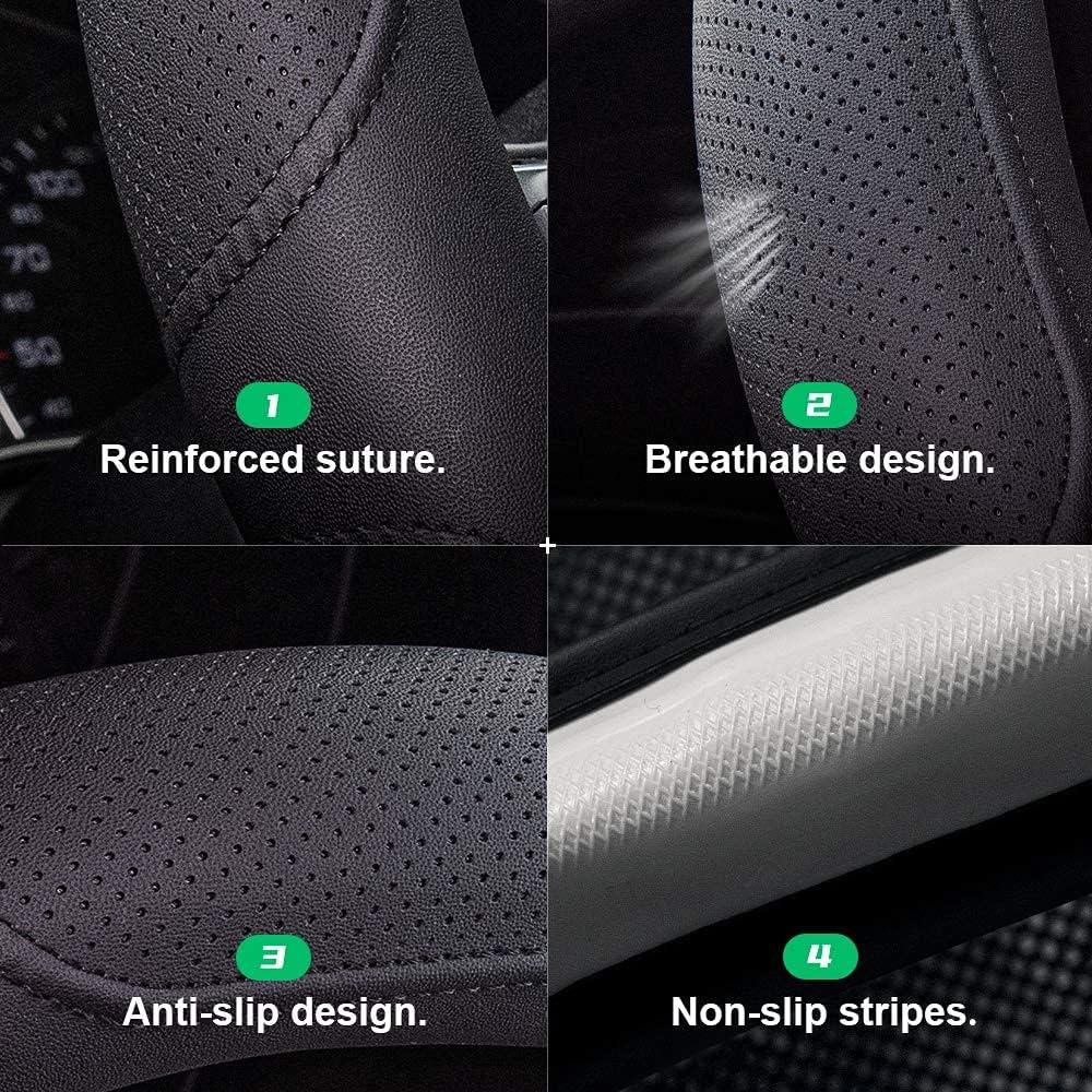 Cubierta de Volante Xizopucy 37-39 cm Negra Cuero Microfibra