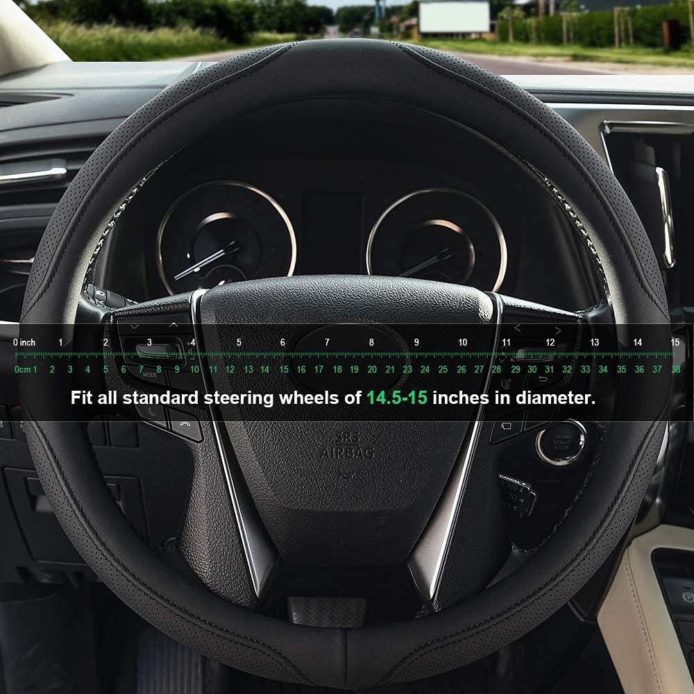 Cubierta de Volante Xizopucy 37-39 cm Negra Cuero Microfibra