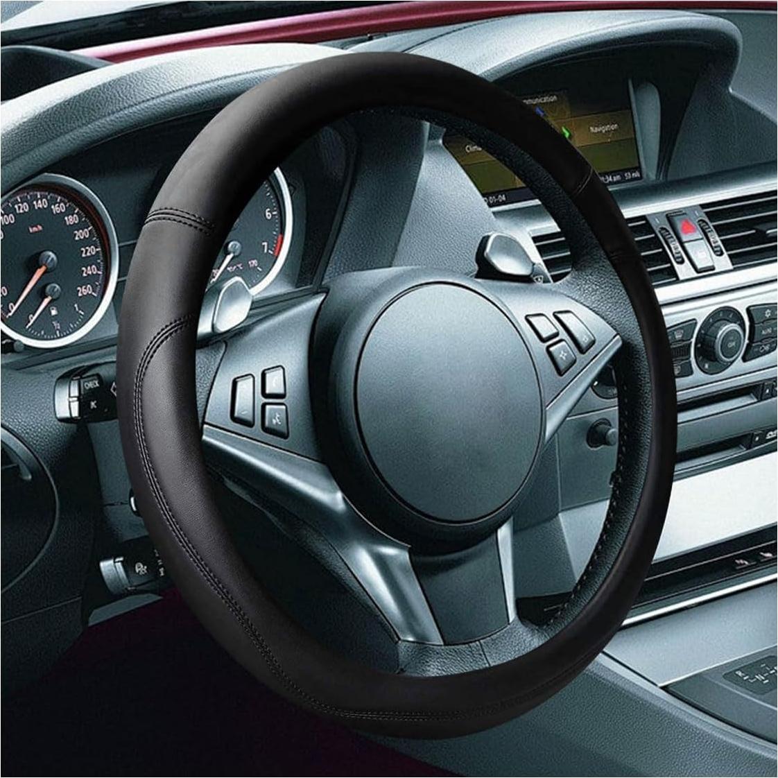 Cubierta de Volante de Coche Lainloy 14.5-15" Cuero Antideslizante