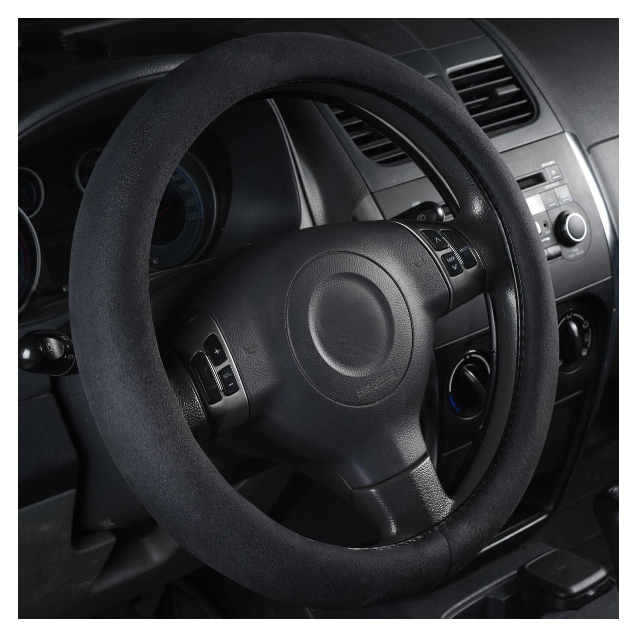 Cubierta de Volante CAR PASS de Espuma de Memoria Negra 36.83-39.37 cm