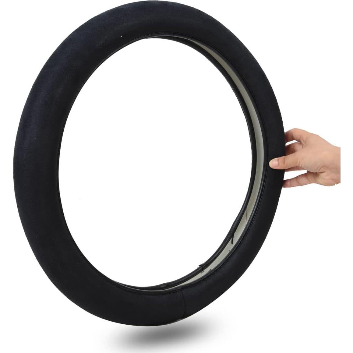 Cubierta de Volante CAR PASS de Espuma de Memoria Negra 36.83-39.37 cm