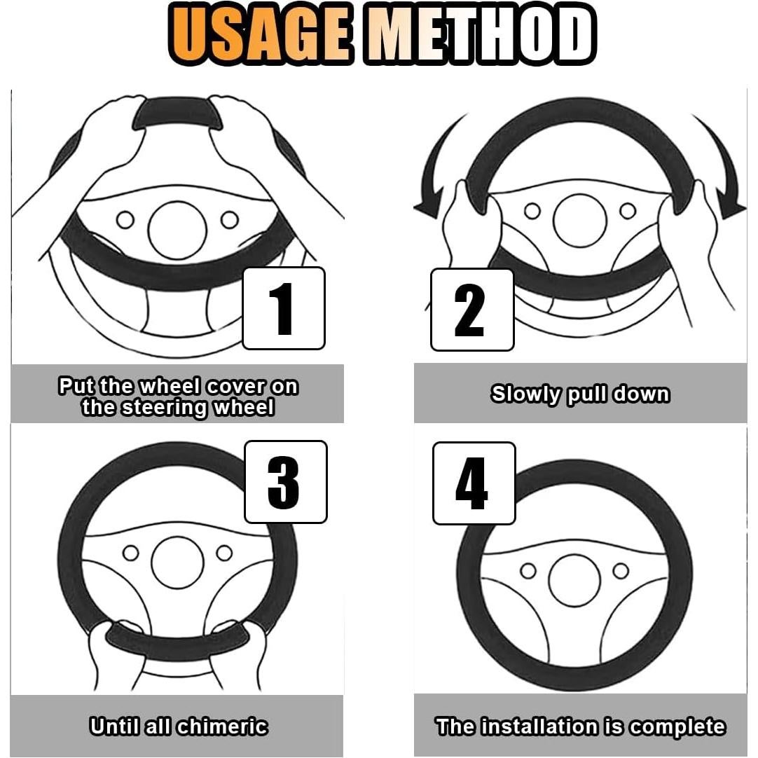 Cubierta de Volante de Cuero JOYCOURT Rosa 34.9-38 cm con Rhinestones