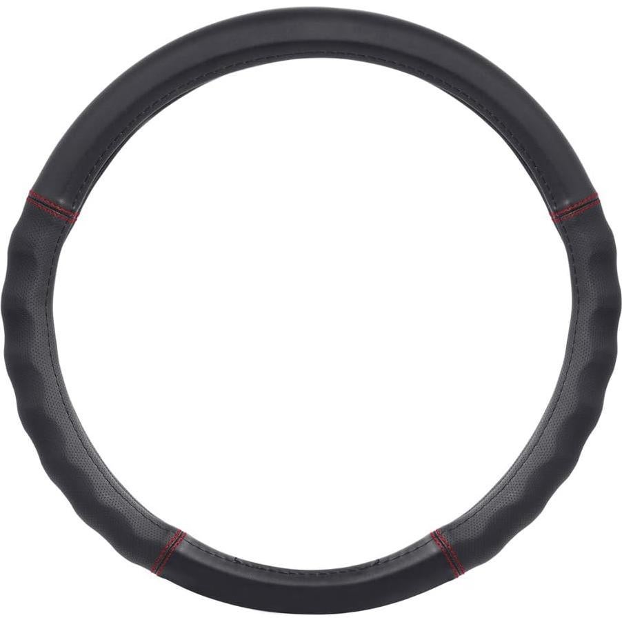 Cubierta de Volante de Cuero Sintético Motor Trend 38.1 cm