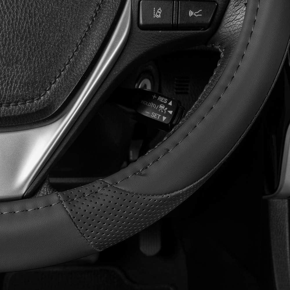 Cubierta de Volante Motor Trend 15" Cuero Microfibra Negro