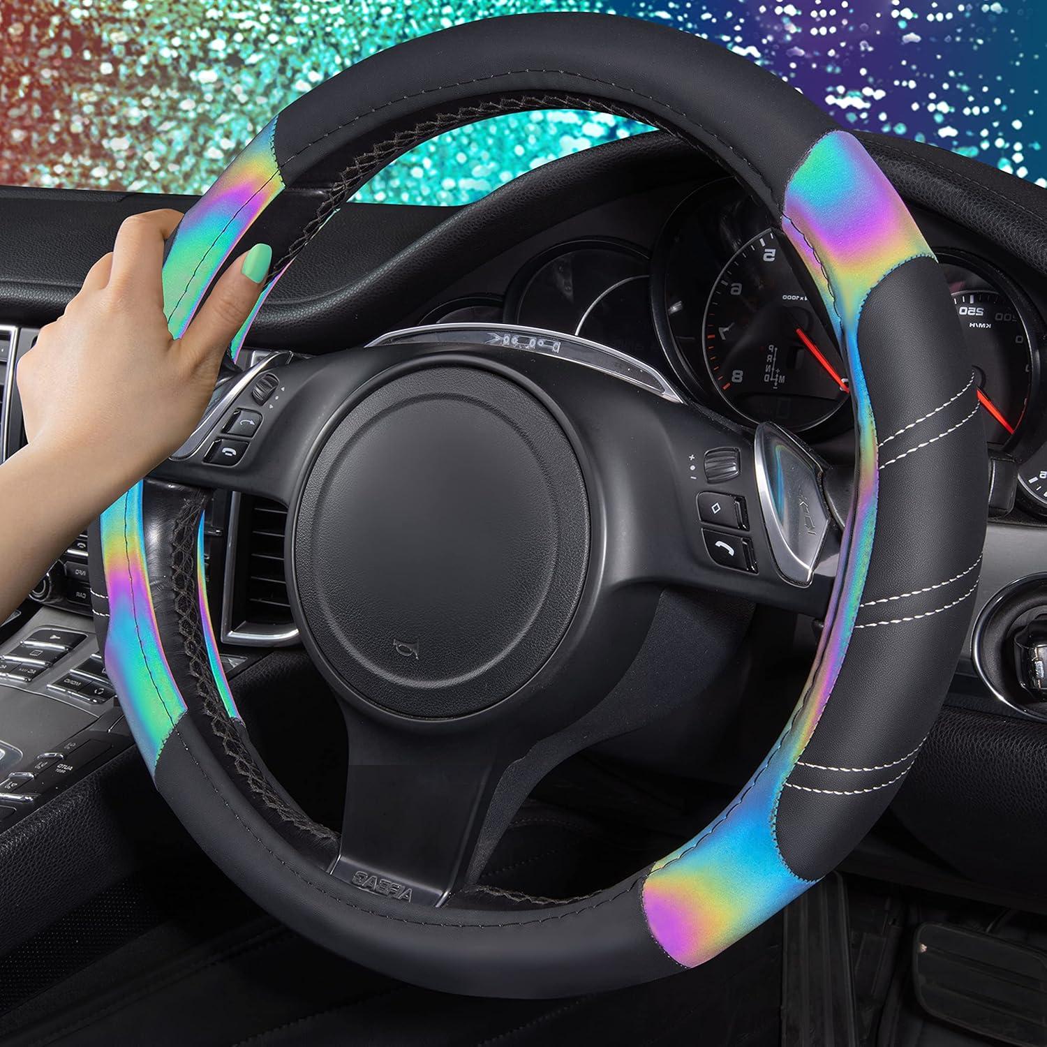 Cubierta de Volante de Cuero Microfibra CAR PASS 37-39 cm Antideslizante