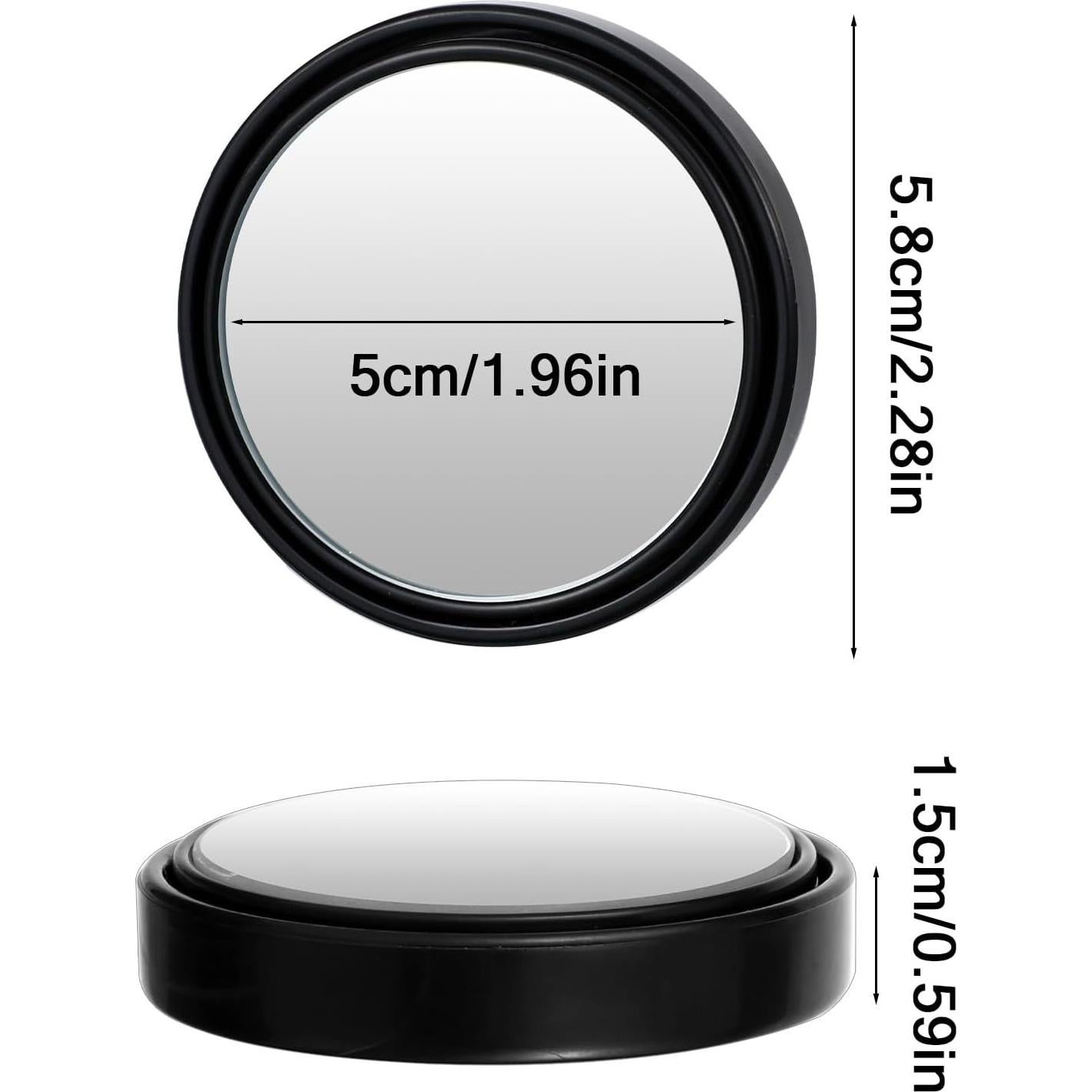 Espejos de Punto Ciego QfwdfcTrenz 5.08 cm 2 Piezas Ajustables