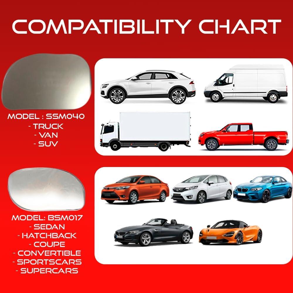 Espejo Convexo de Punto Ciego Utopicar 4.57 x 7.62 cm - Seguridad Vial