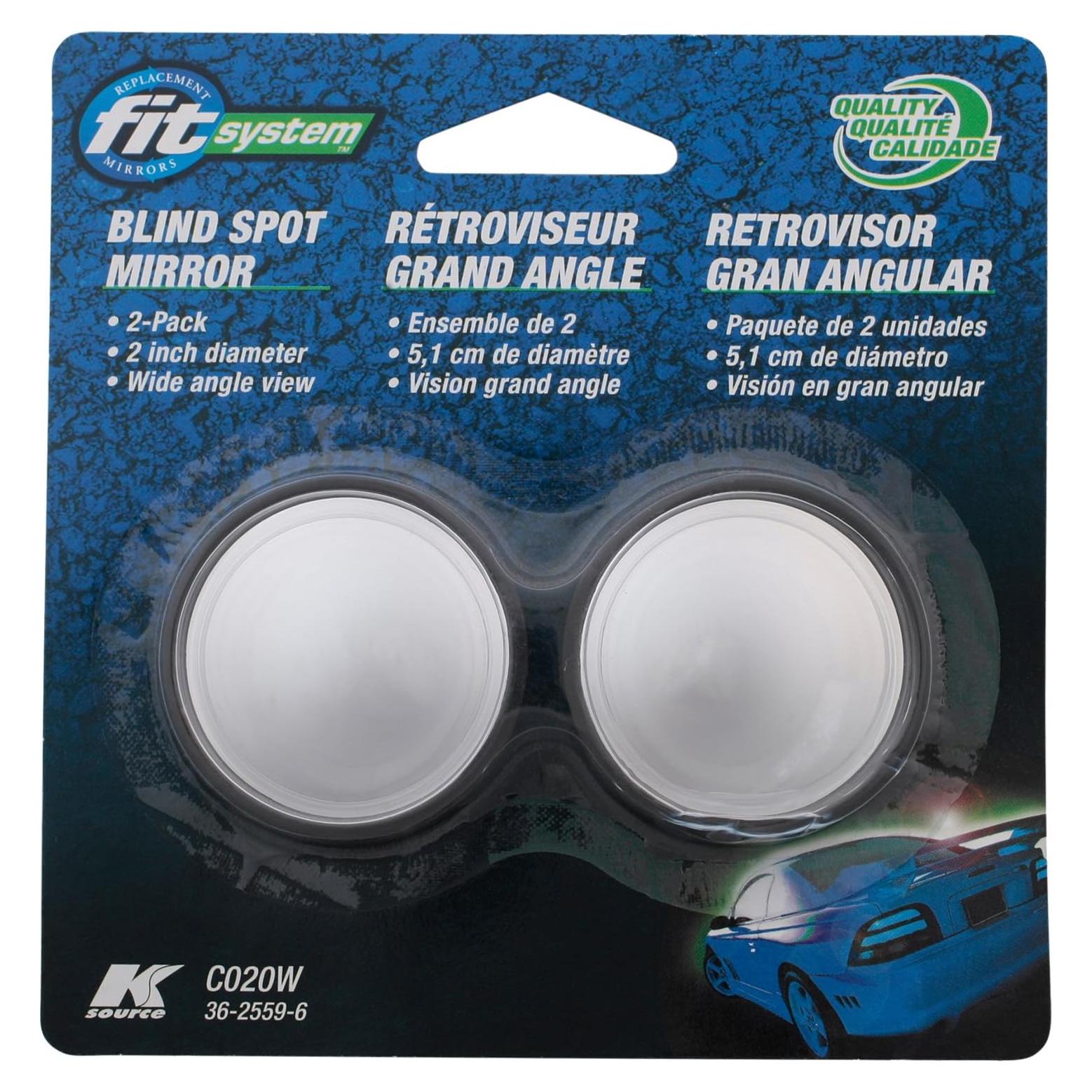 Espejo Redondo Convexo Fit System C020W - 2 Piezas