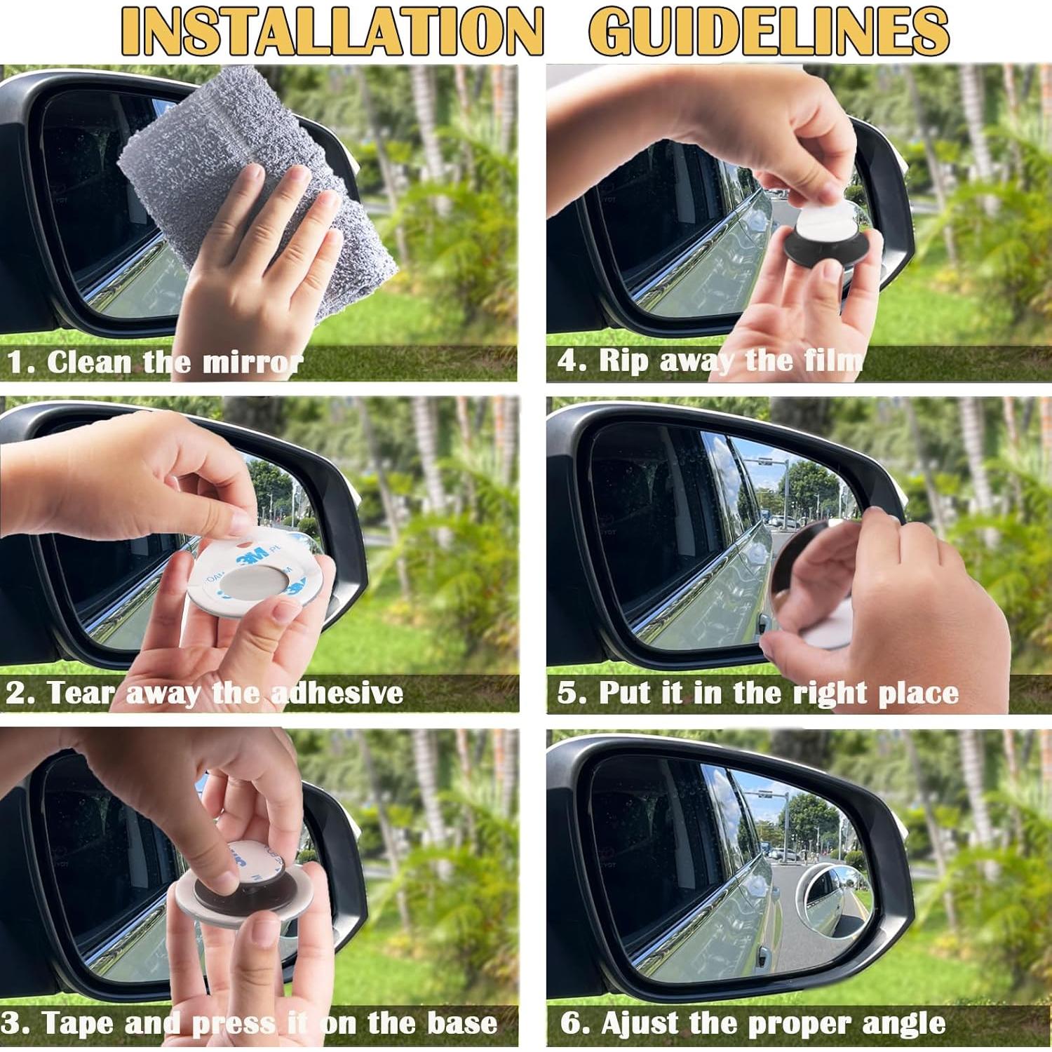 Espejos Convexos de Punto Ciego POTAMERO 2" HD - Paquete de 2