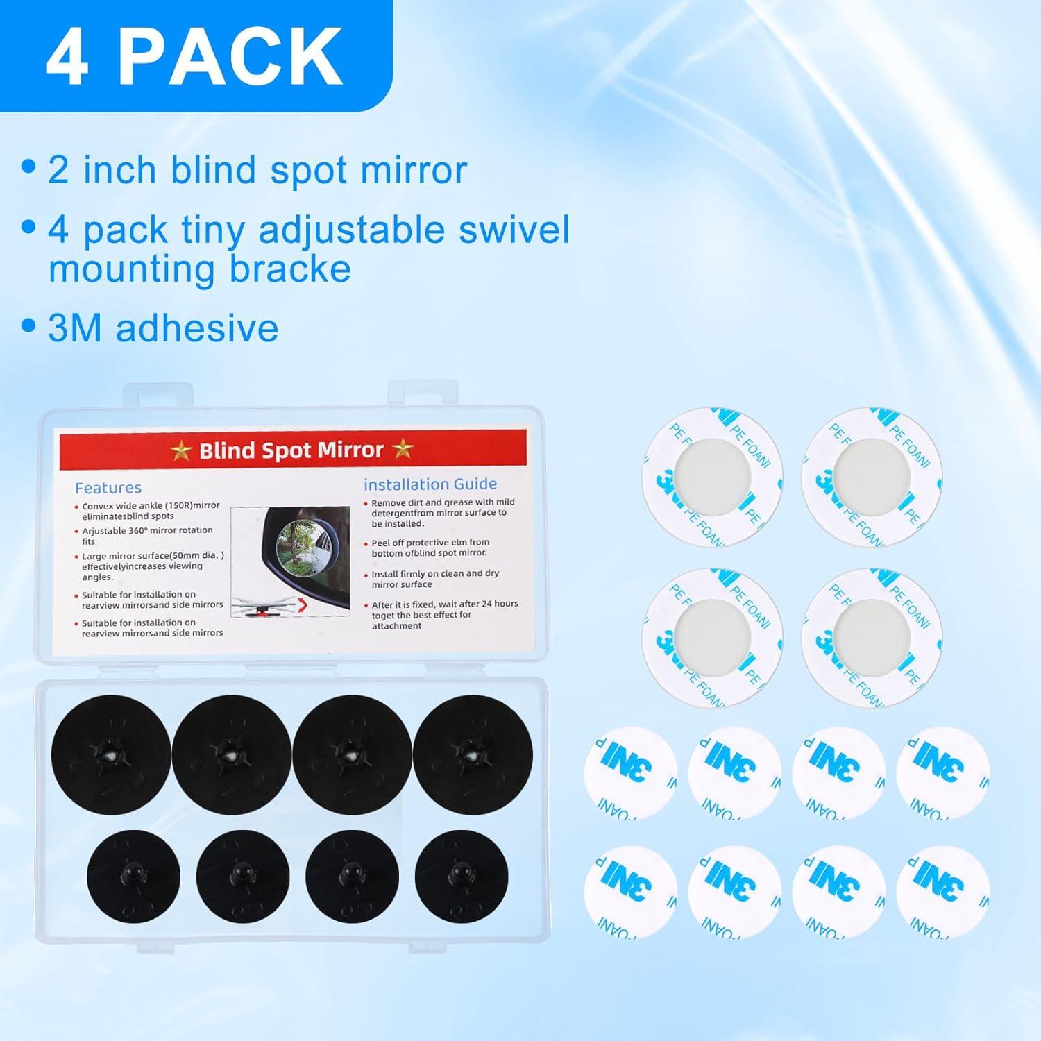 Espejos Convexos de Punto Ciego Guirnd 4 Piezas 5.08 cm