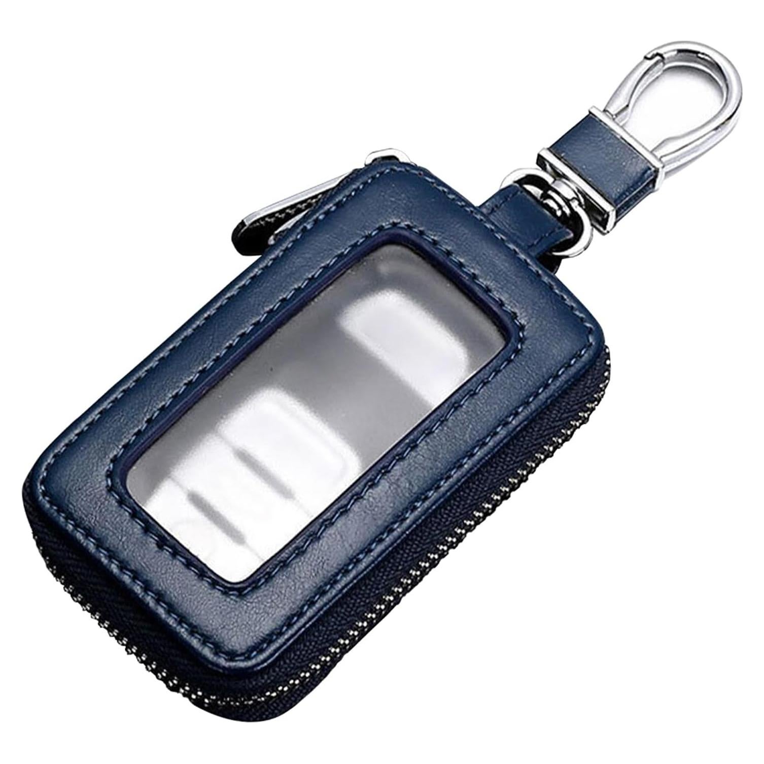 Funda de Llave de Coche vvag de Cuero Genuino Universal Azul
