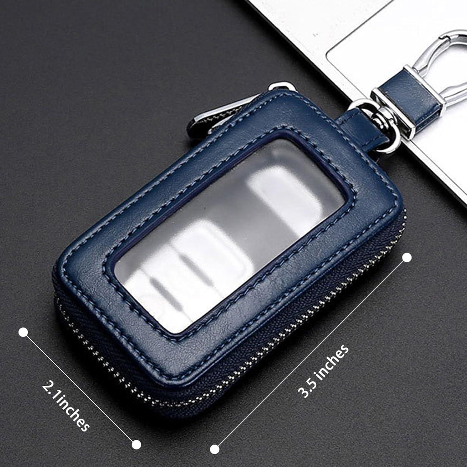 Funda de Llave de Coche vvag de Cuero Genuino Universal Azul