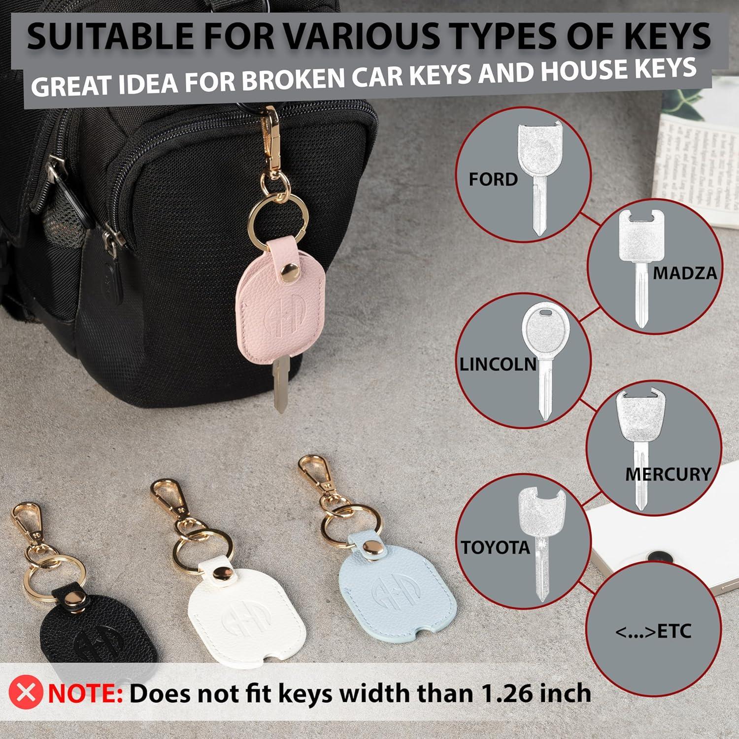 Funda de Llave de Coche ANHBKAR de Cuero PU Negra