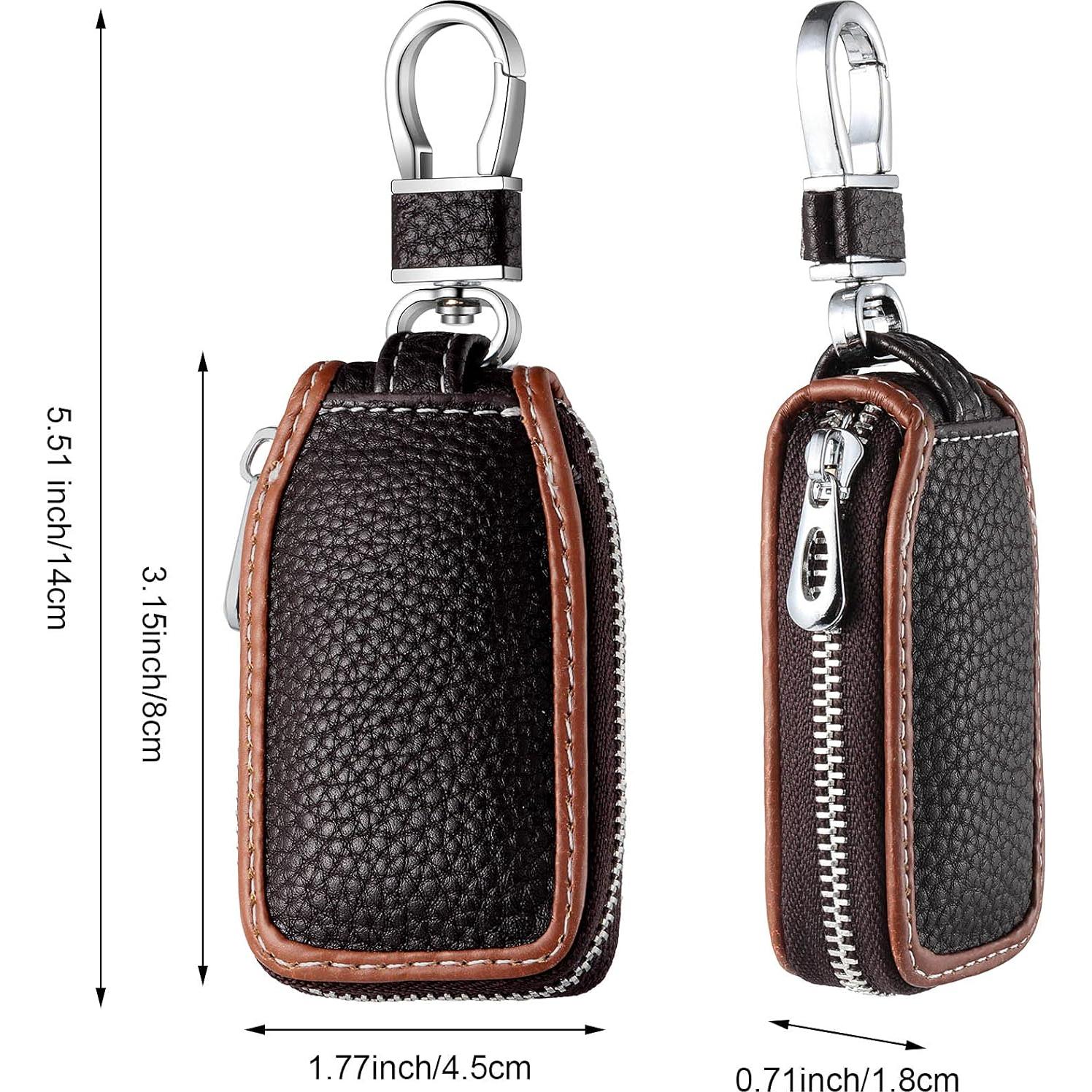 Funda de Llave de Coche Frienda 2 Piezas Cuero Marrón