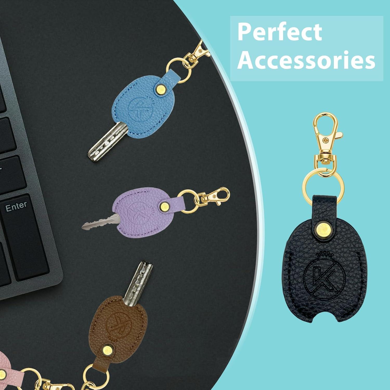 Funda de Llave de Cuero Suave KRSURERICHER Negra para Llaves Rotas