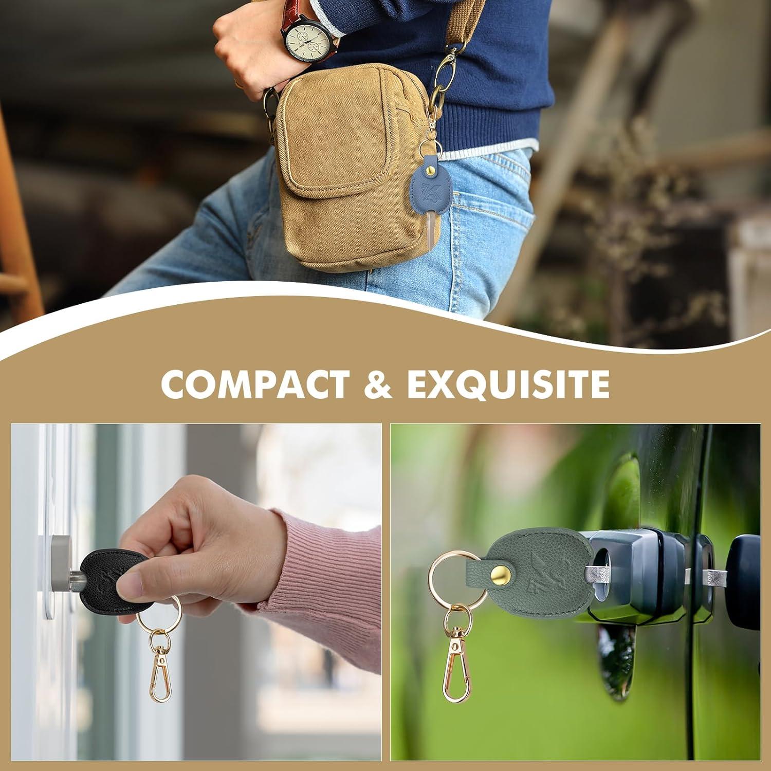 Funda de Llave de Coche KARENSKEYS 2 Piezas Cuero Unisex