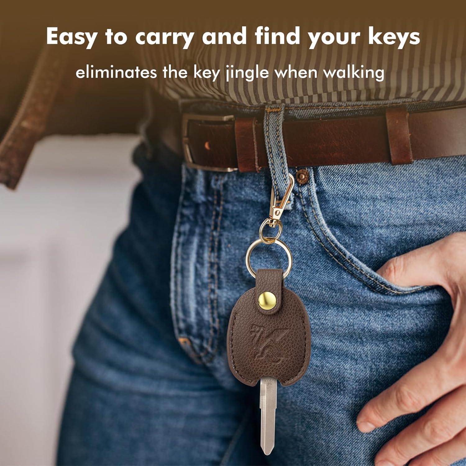 Funda de Llave de Coche KARENSKEYS 2 Piezas Cuero Unisex