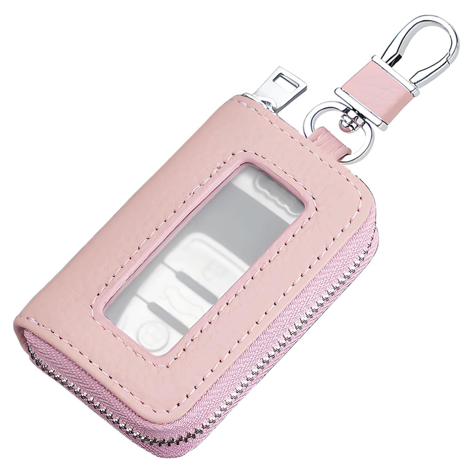 Funda de Llave de Auto vvag de Cuero Rosa, Universal y Premium