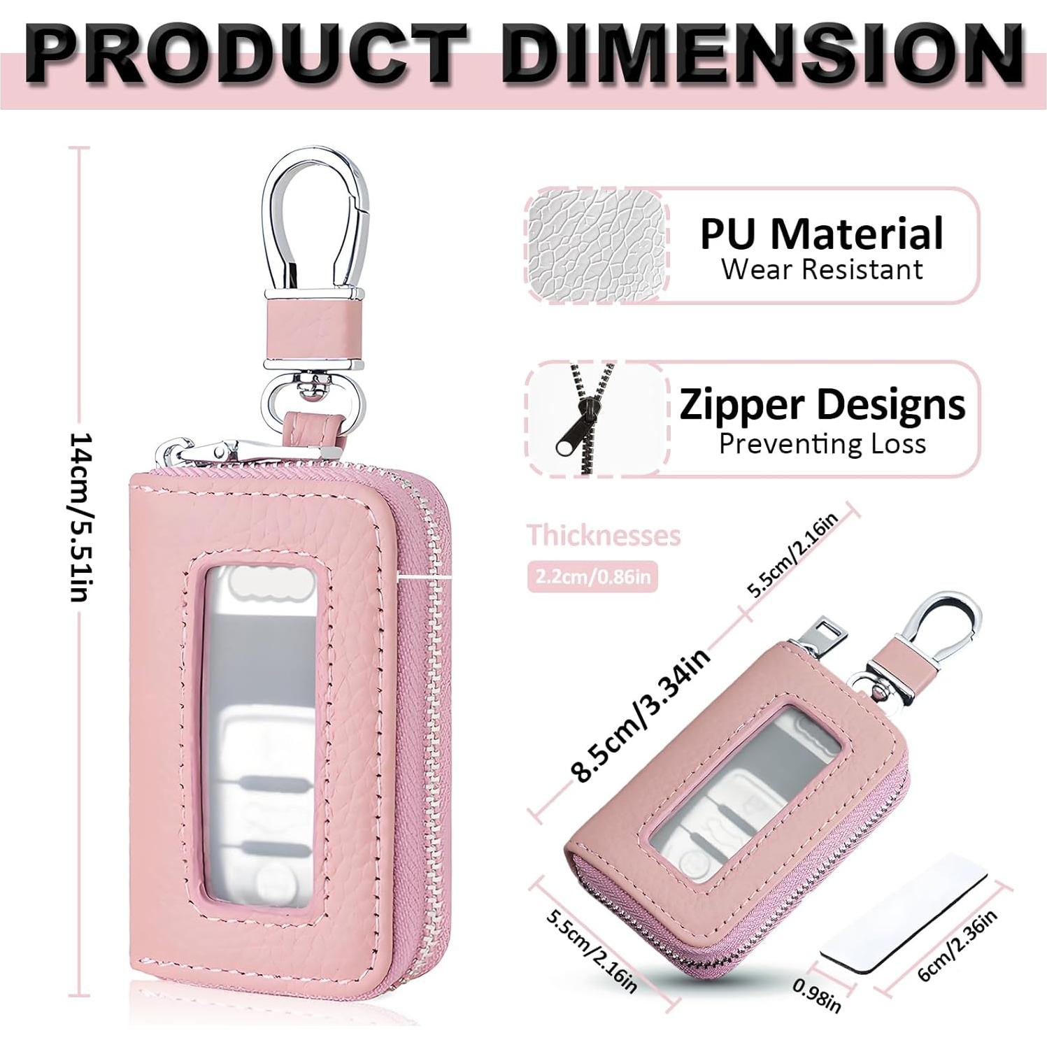 Funda de Llave de Auto vvag de Cuero Rosa, Universal y Premium