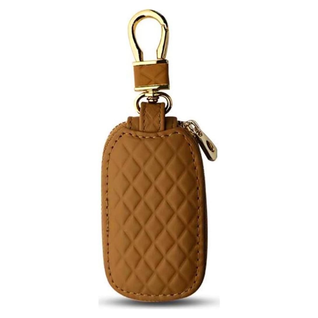 Funda para Llave de Auto BELOMI de Cuero Genuino Marrón