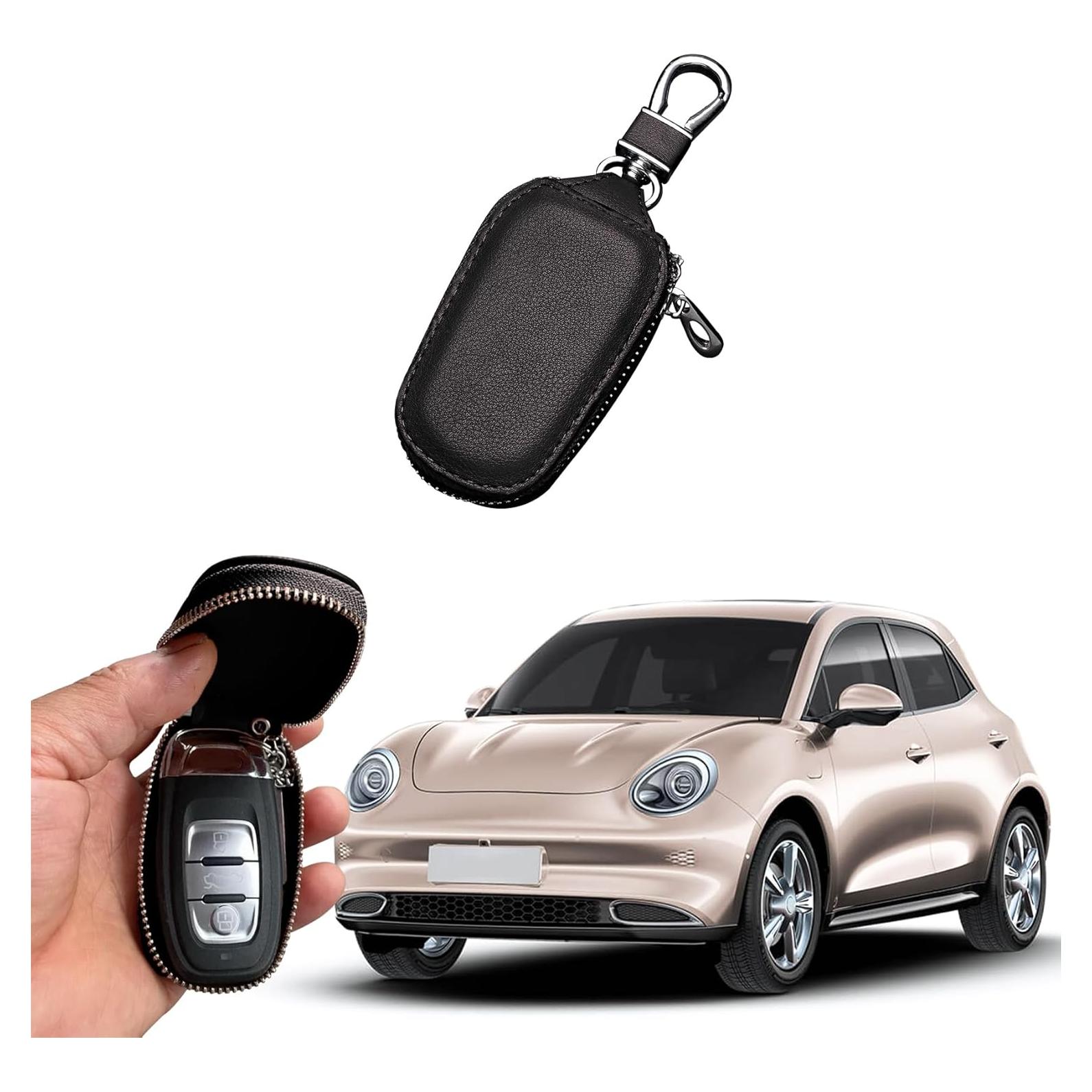 Funda de Llave de Coche DWARFOO Universal de Cuero Negro