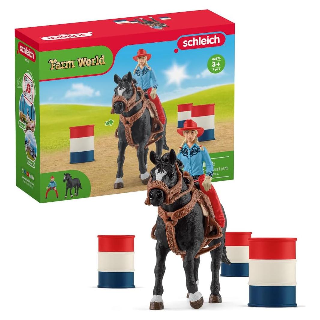 Set de Carreras de Barriles Schleich - 7 Piezas para Niños