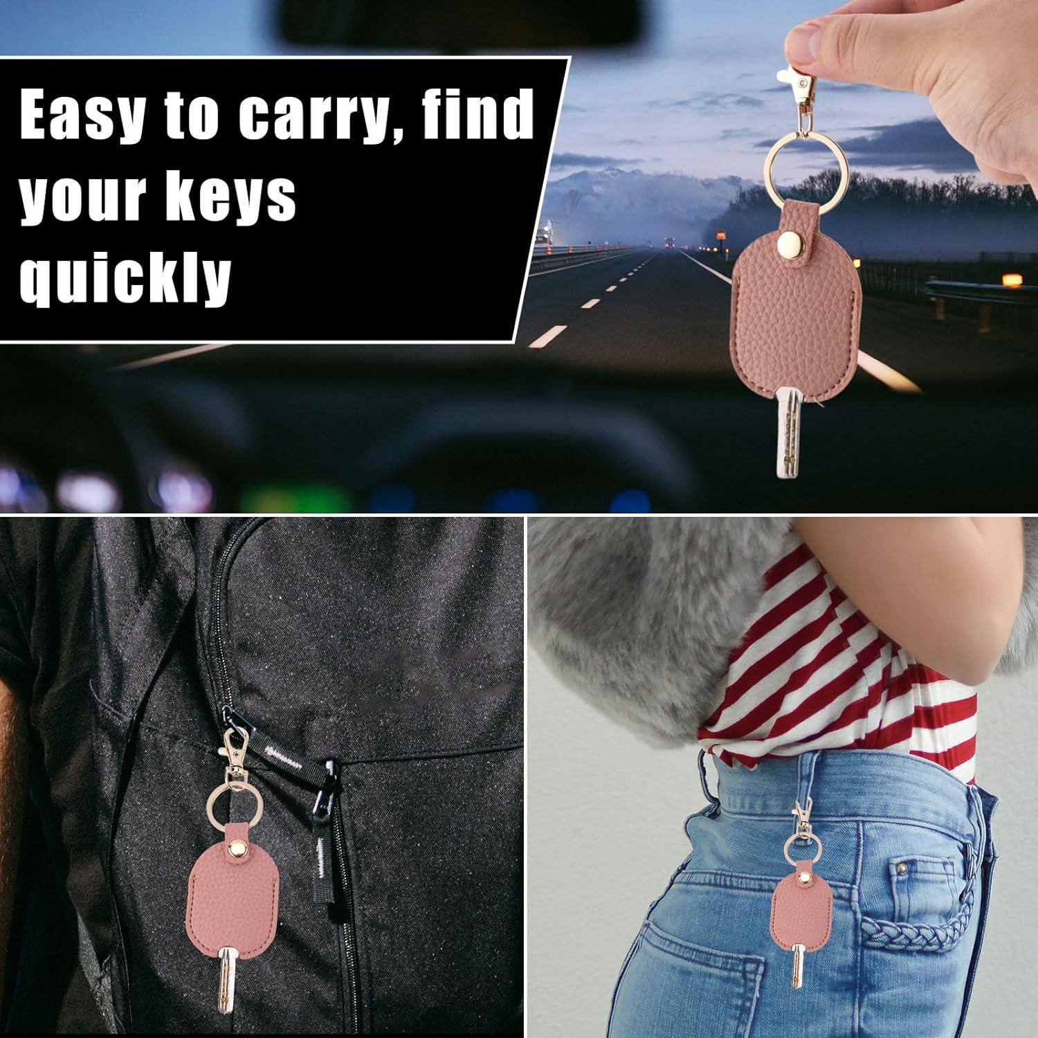 Funda de Llave de Coche de Cuero PU Rosa - Protector Universal