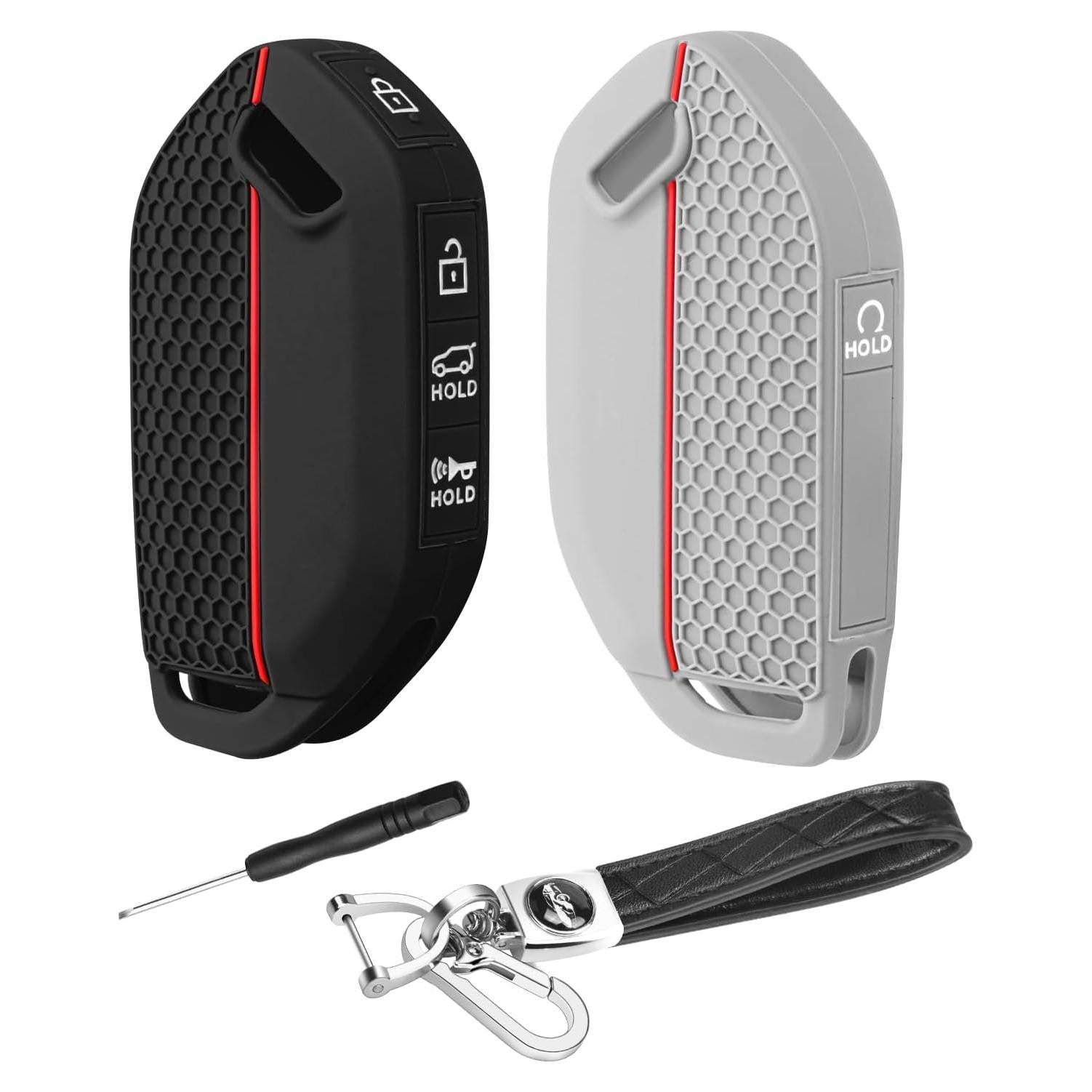 Cubierta de Llave Kia Telluride 2023-2026 QBUC 2PCS Silicona