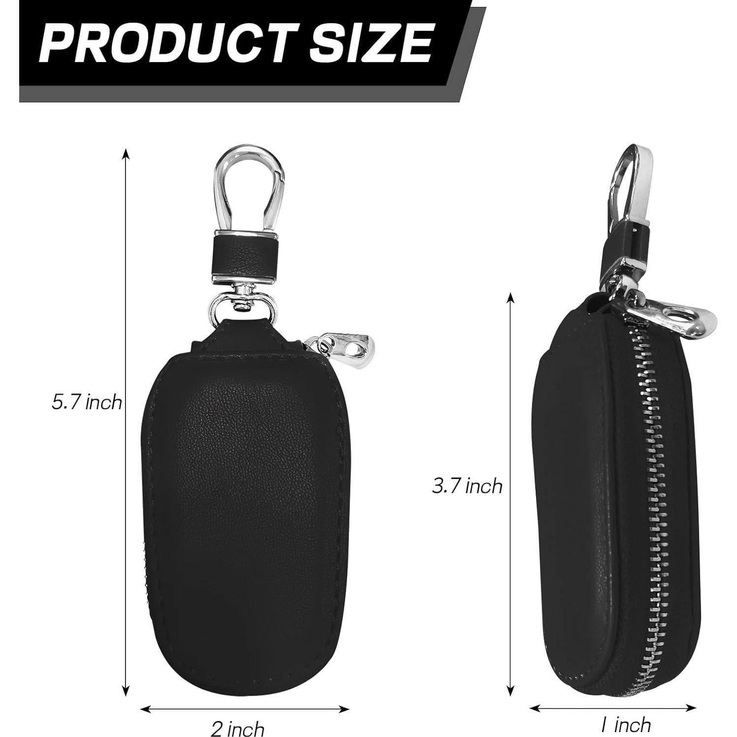 Funda para Llave de Auto Wogomz Cuero Genuino Negro