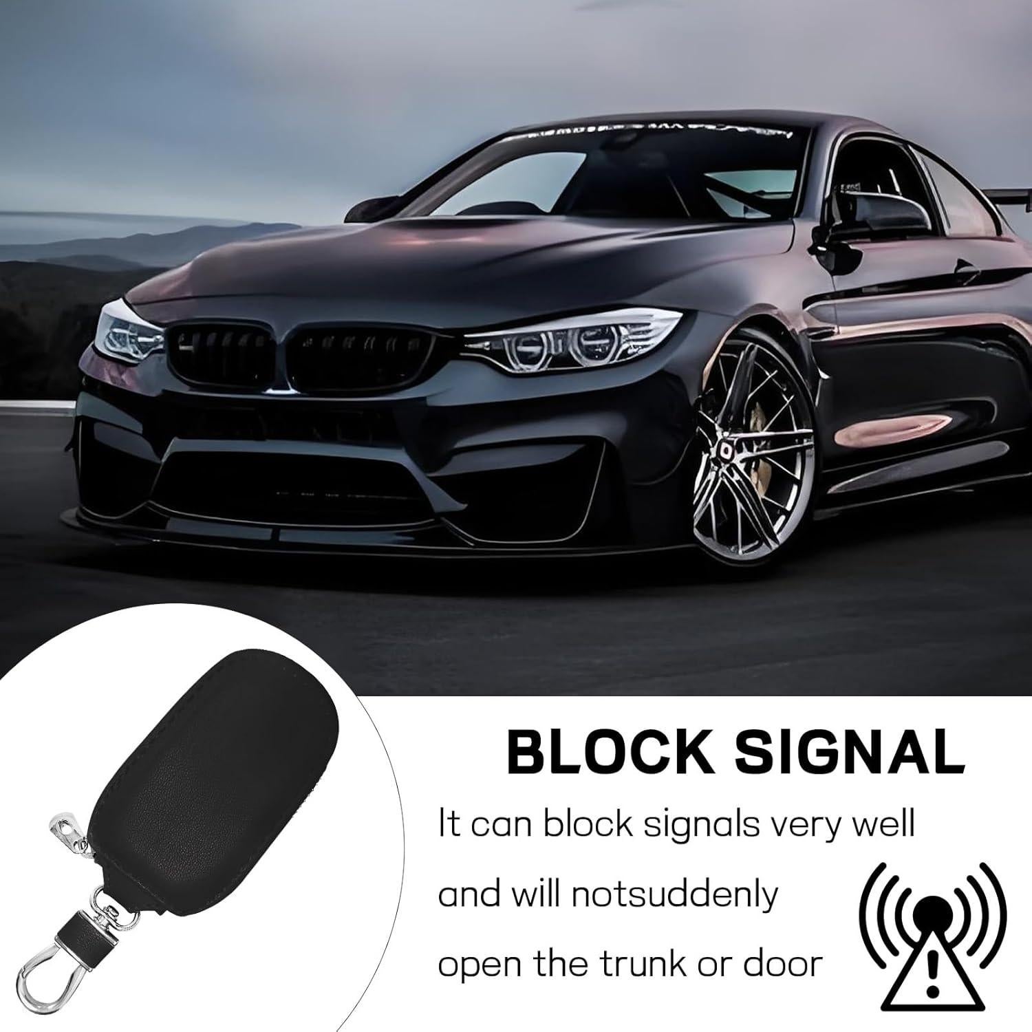 Funda para Llave de Auto Wogomz Cuero Genuino Negro