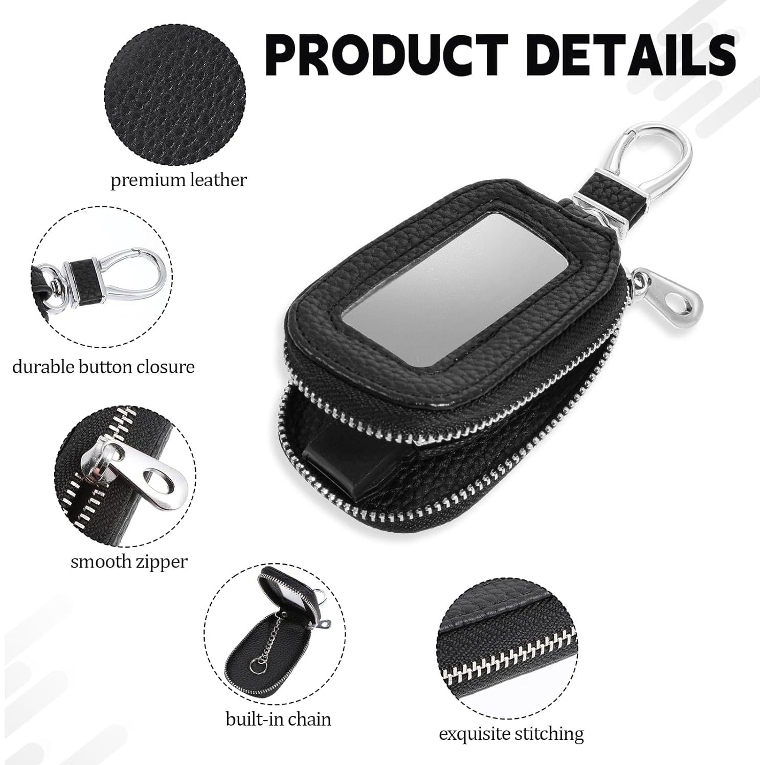 Funda de Llave de Coche EupHHonycs Universal PU Negra