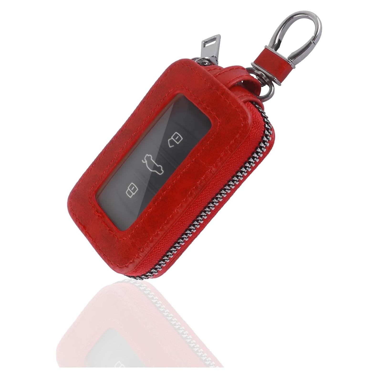 Funda de Llave de Coche Turcee de Cuero PU Universal Rojo