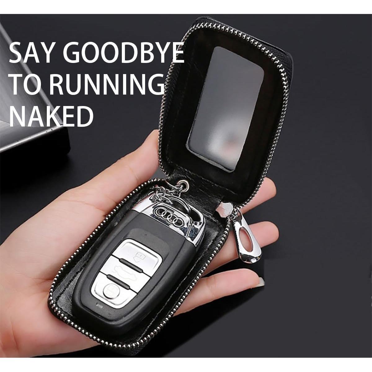 Funda de Llave de Coche Universal de Cuero Negro - Unisex