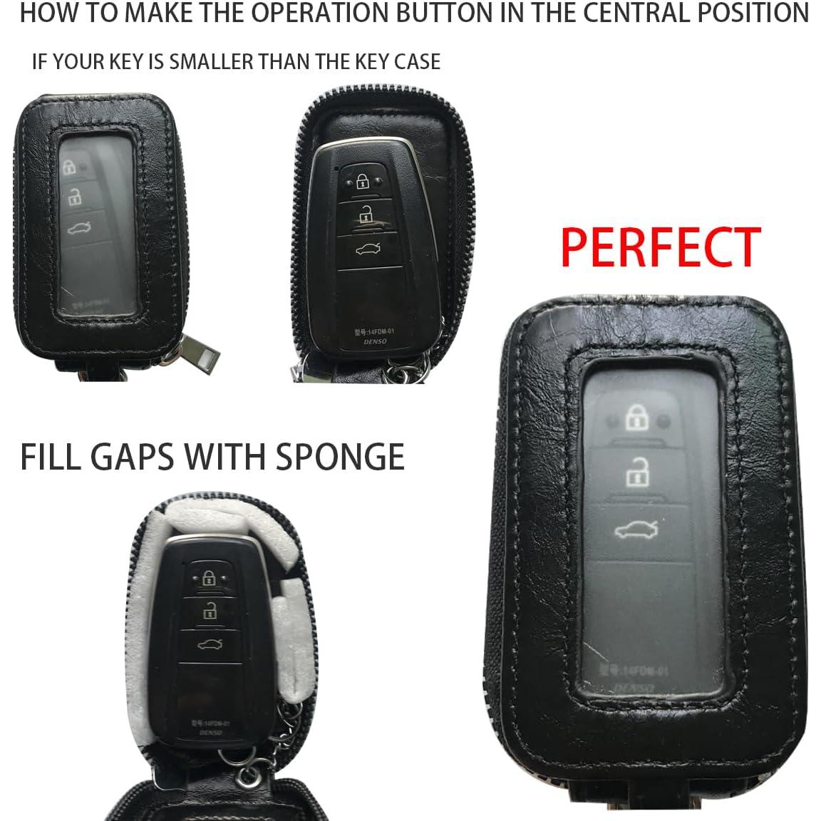 Funda de Llave de Coche Universal de Cuero Negro - Unisex