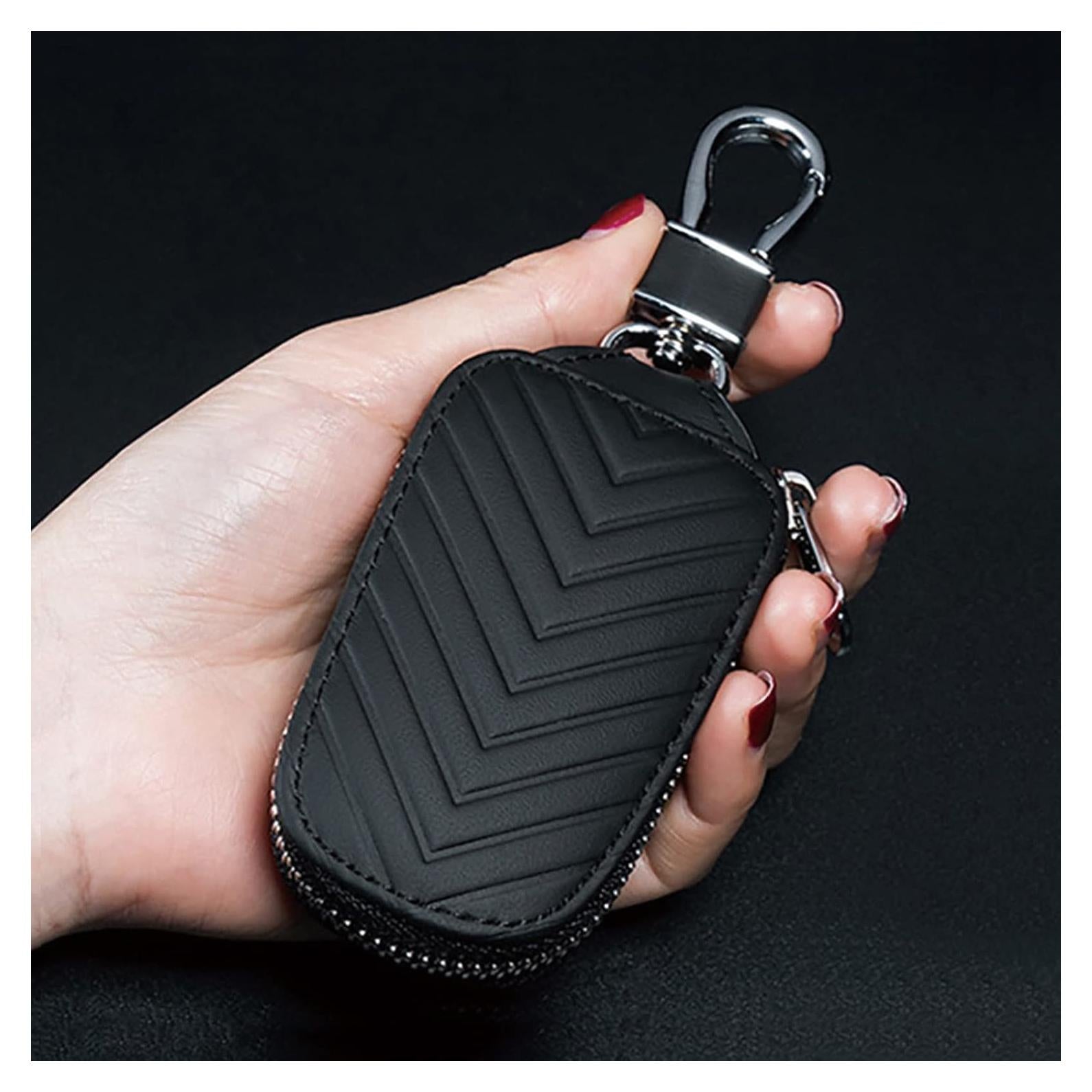 Funda de Llave de Coche HUFIDA Huixiaer-vsel Cuero Negro